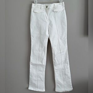 Adam Lippes White Boot Cut Jeans